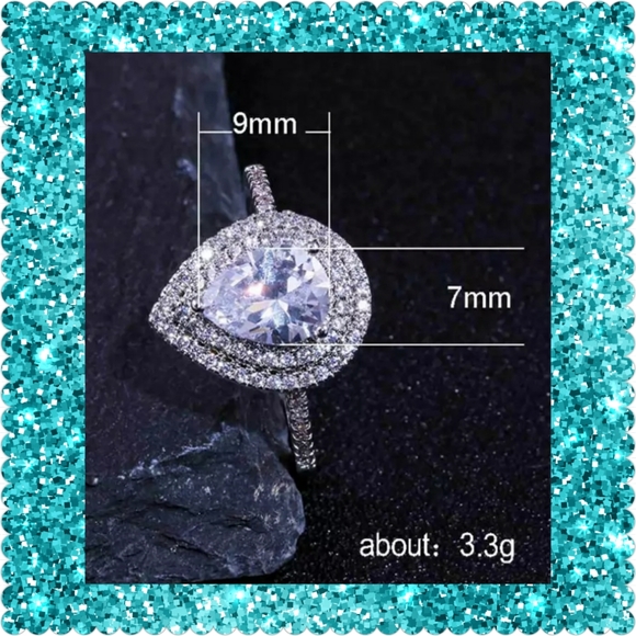 🌟2 LEFT🌟JUST IN❤Luxury Pear Cut Sapphire - Picture 2 of 8